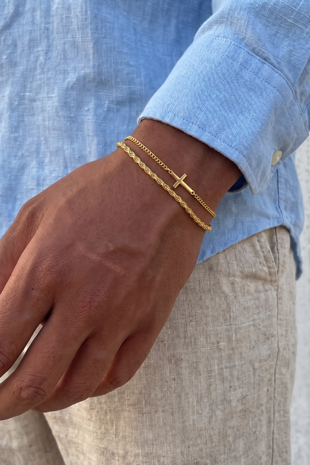Cross Bracelet - Gold