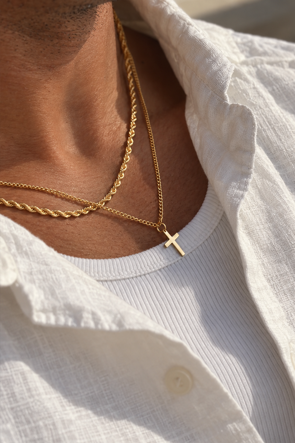 Cross Necklace - Gold
