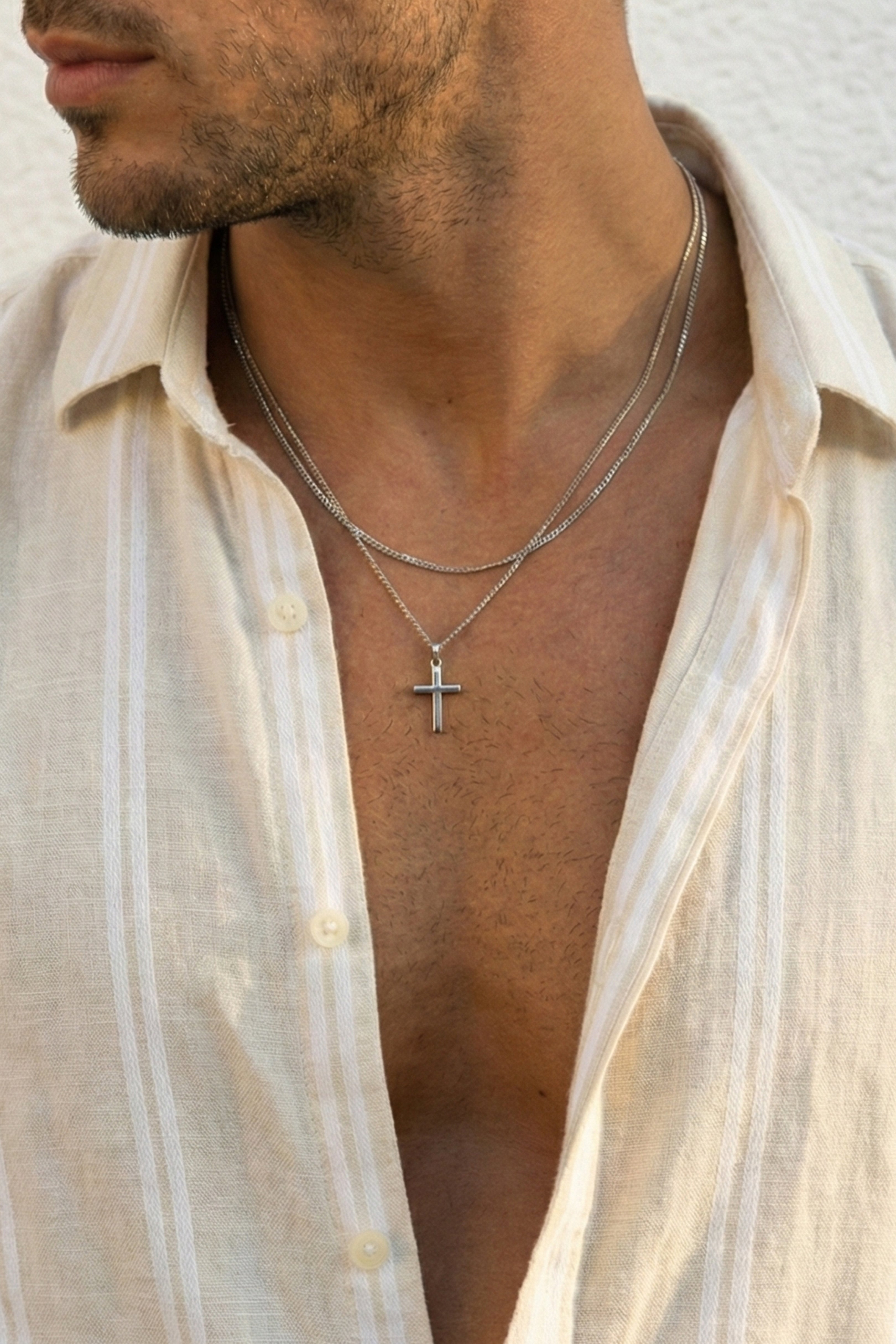 Cross Necklace - Silver