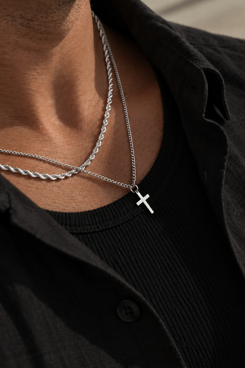 Cross Necklace - Silver