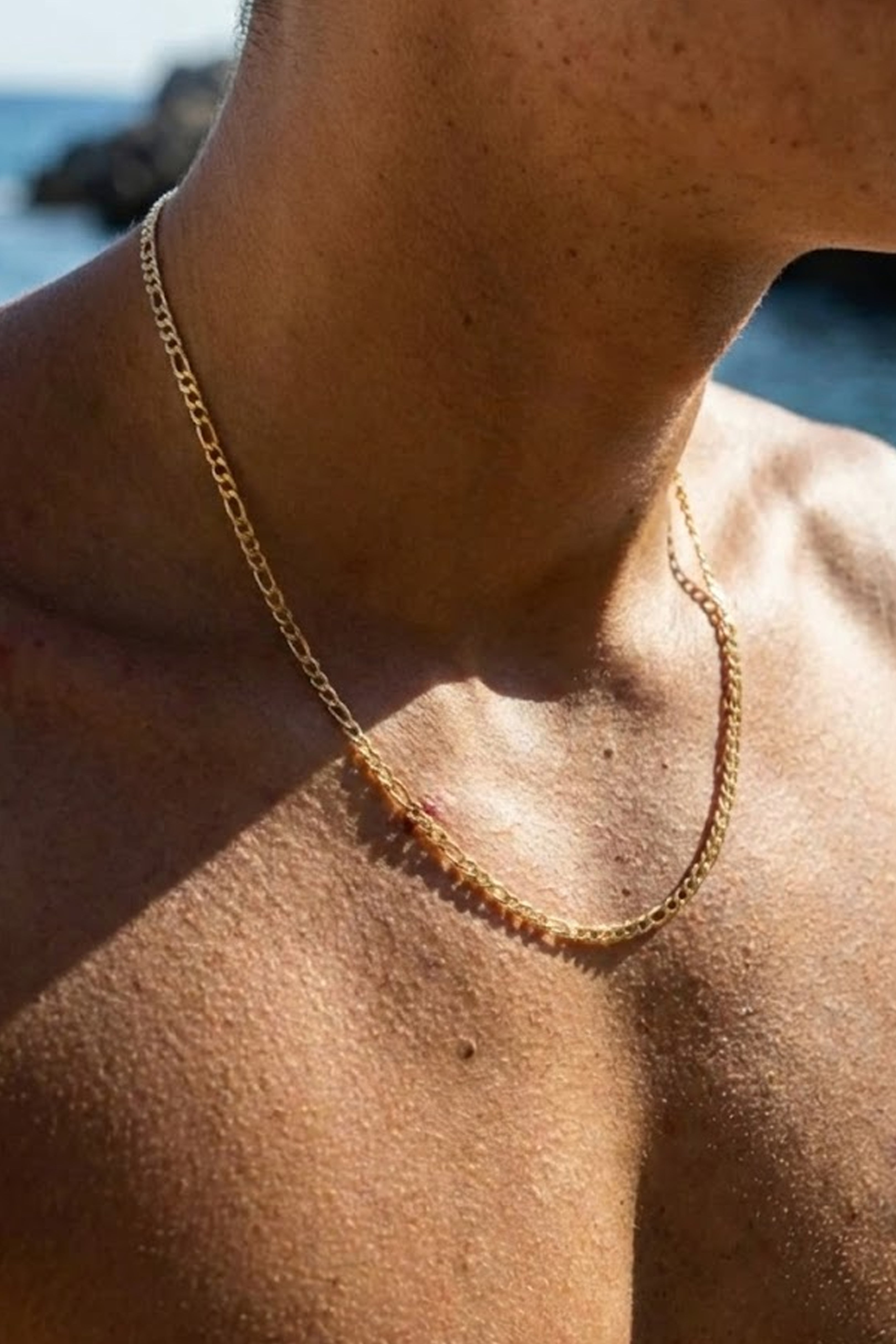 3MM Figaro Chain - Gold