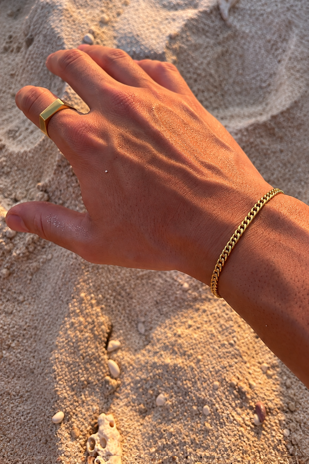 3MM Cuban Bracelet - Gold